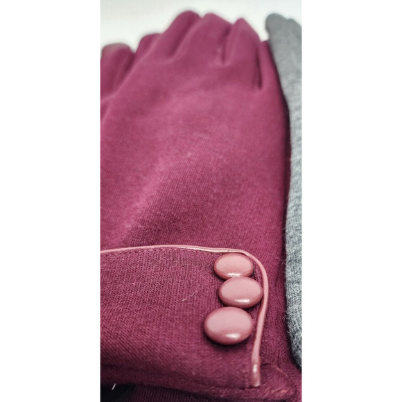 Dimore Winter Gloves Touch Screen Warm Fleece Lined, Burgundy, Gray, Khaki - Picture 3 of 5